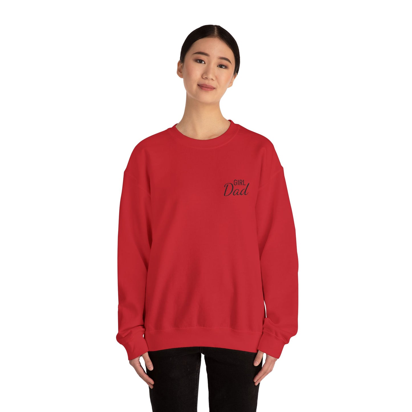 Girl Dad Embroidered Crewneck Sweatshirt