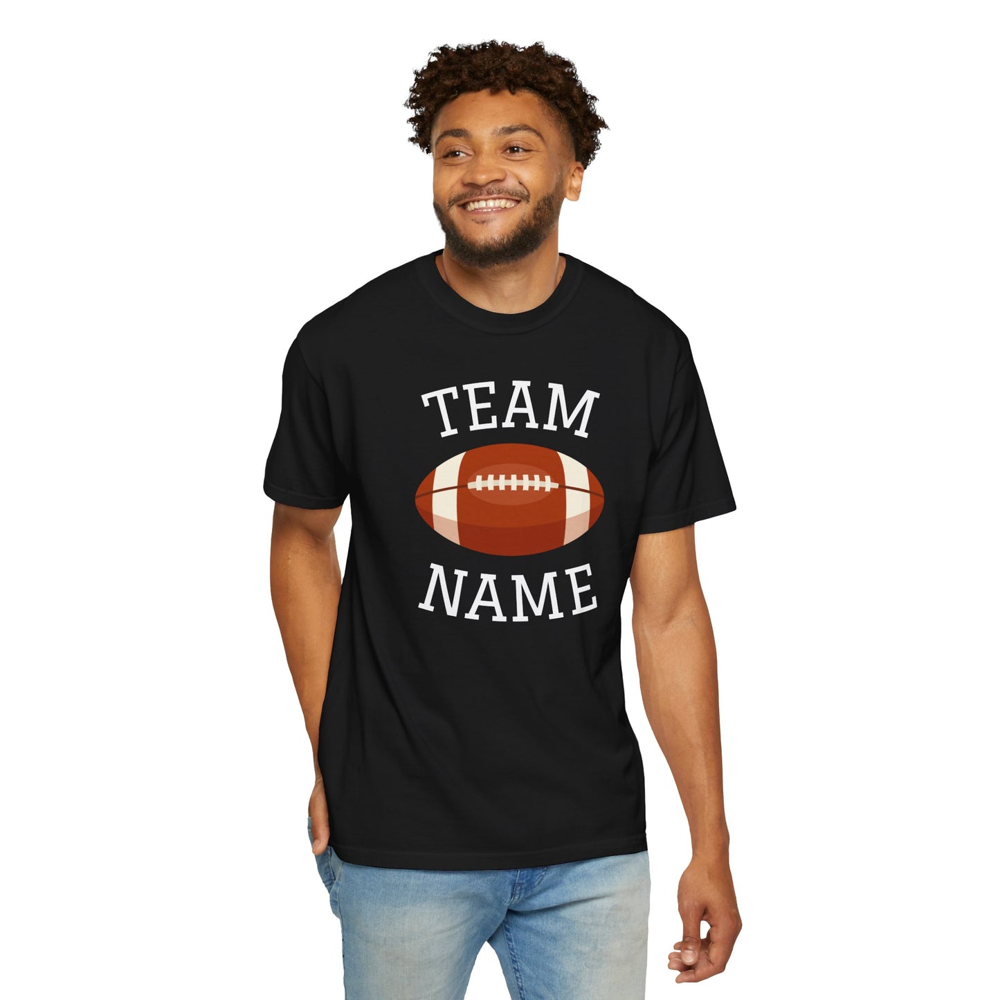 CUSTOM Football Team T-Shirt for Parents & Kids - Personalize with Name, Team Name & Number