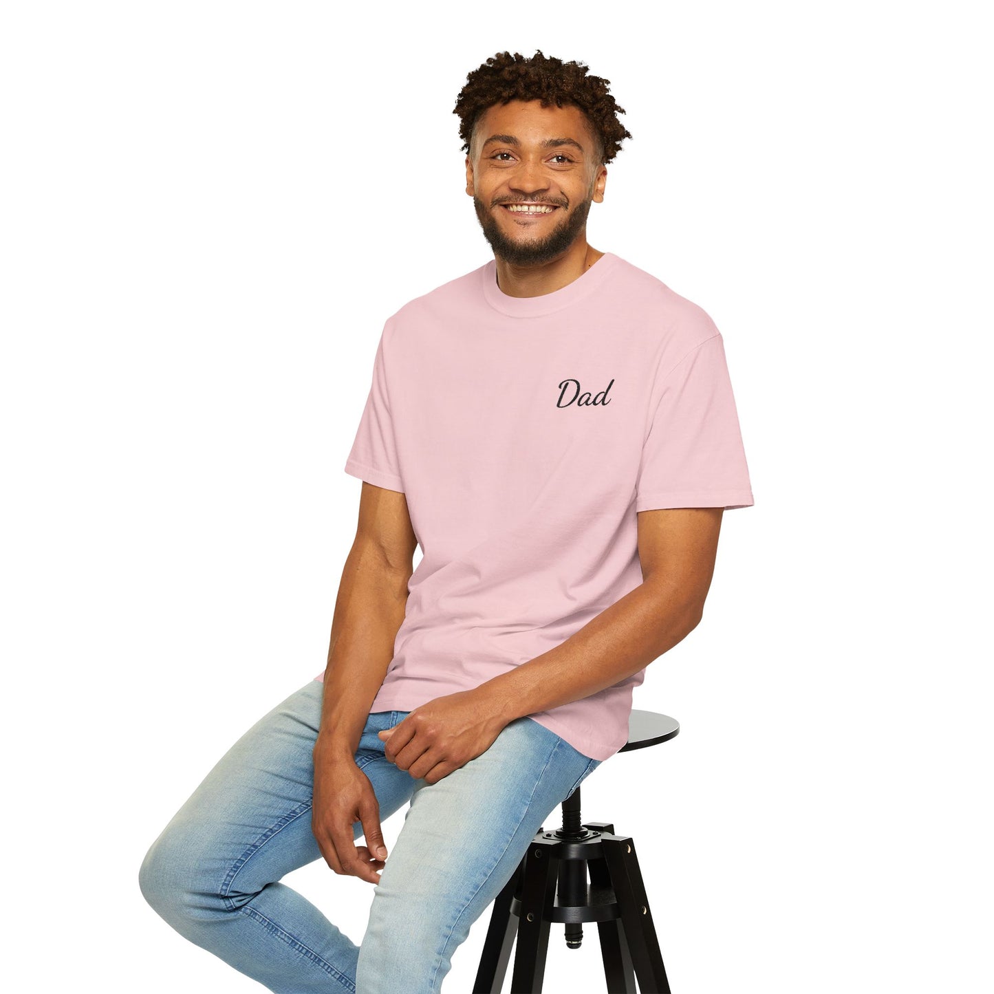 Dad Script Embroidered Comfort Color T-Shirt