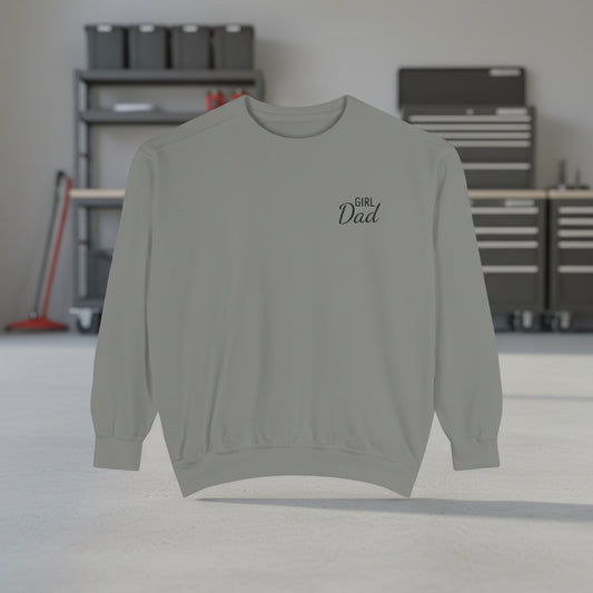 Girl Dad Embroidered Crewneck Sweatshirt | Comfort Colors