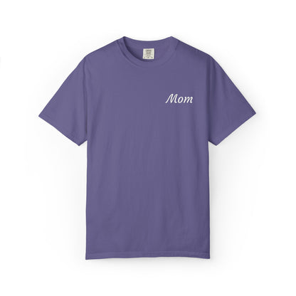 Mom Script Embroidered Comfort Color T-Shirt