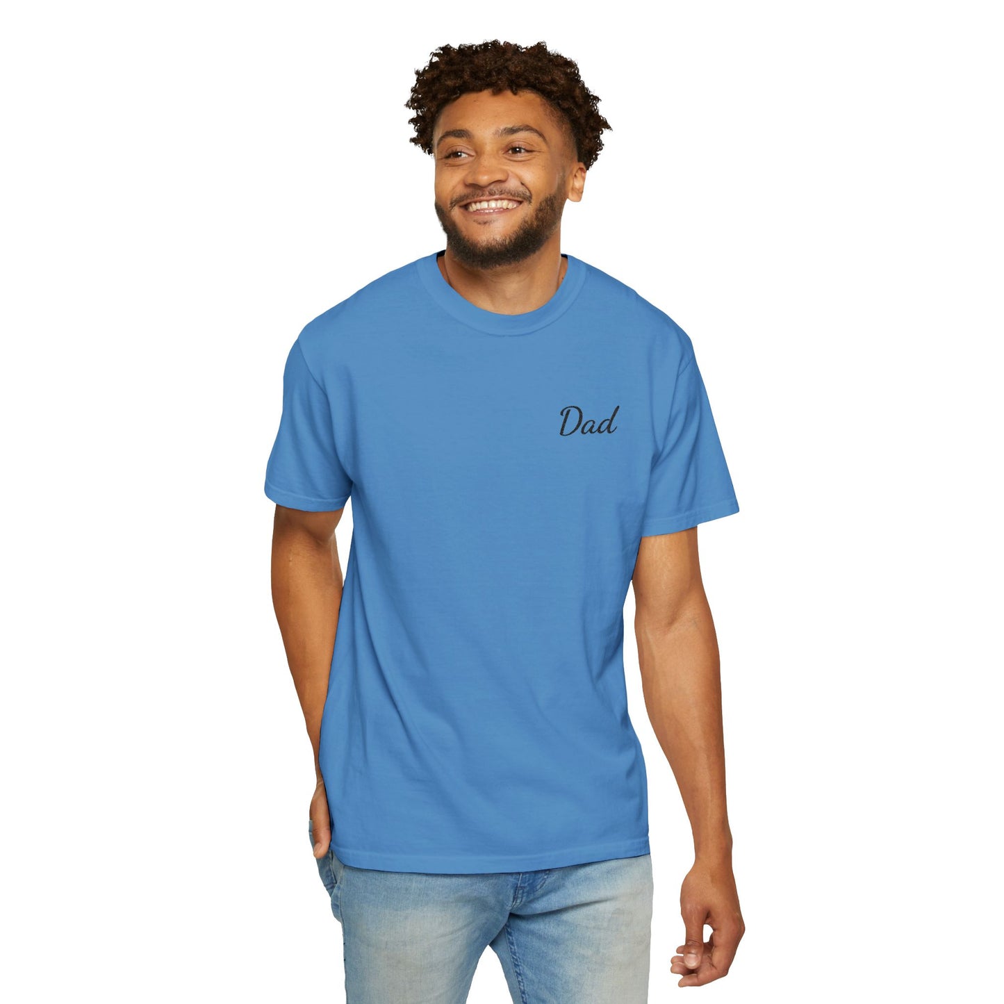 Dad Script Embroidered Comfort Color T-Shirt