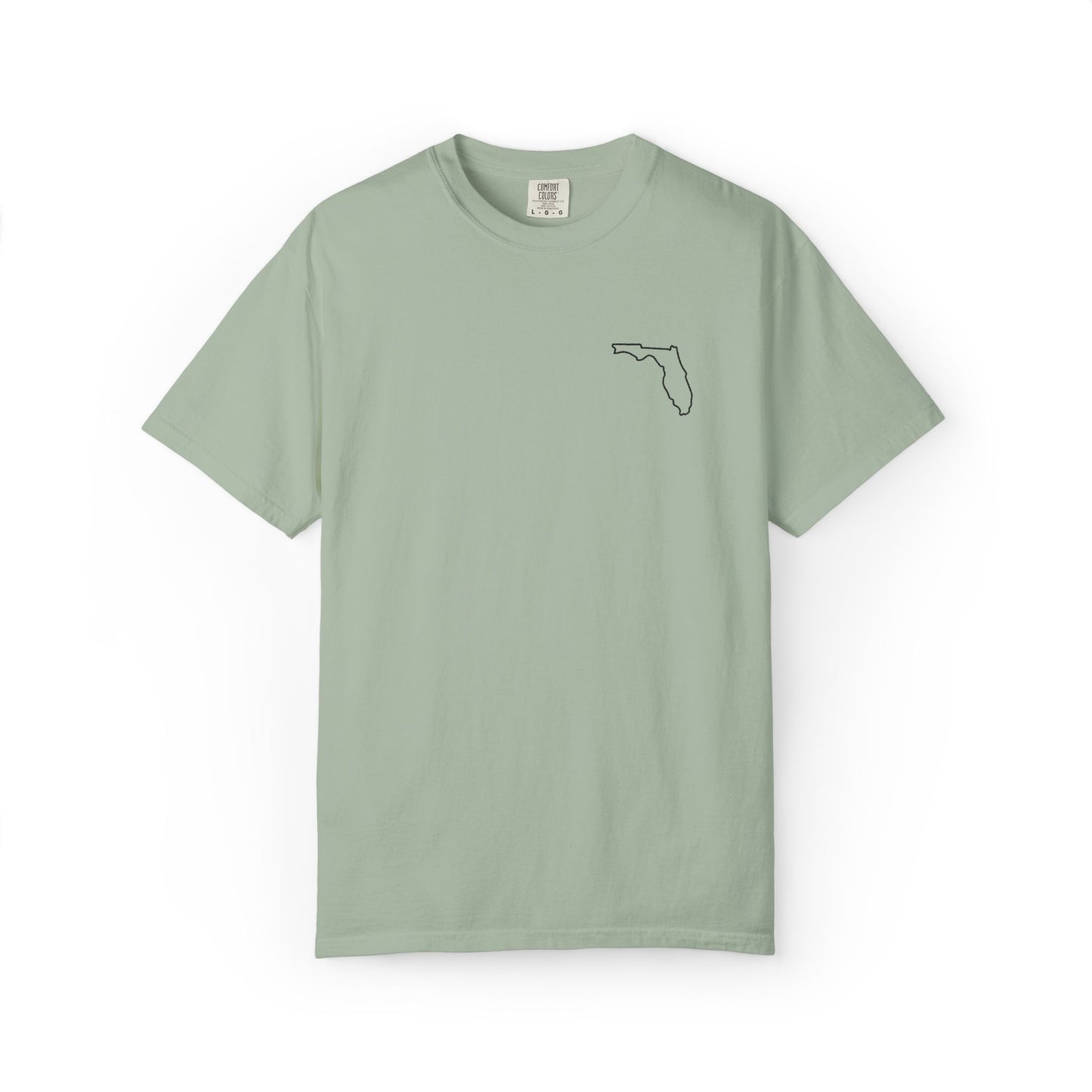 Embroidered Florida Outline T-Shirt | Comfort Colors