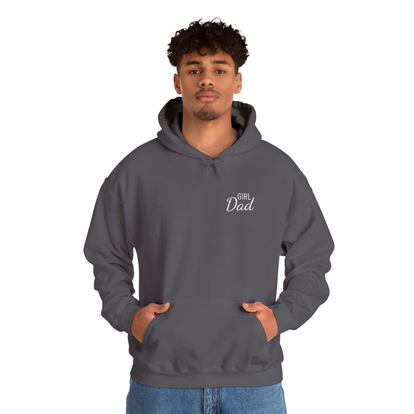 Girl Dad Embroidered Hoodie - White Text