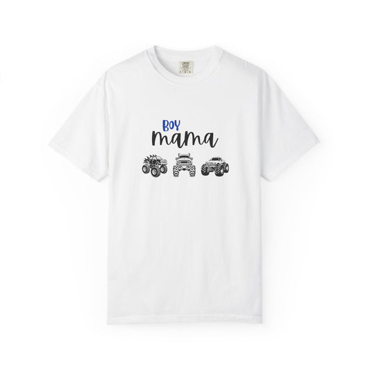 Boy Mama T-Shirt — Mom of Boys Graphic Tee with Trucks