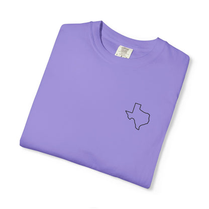 Embroidered Texas Outline T-Shirt | Comfort Colors