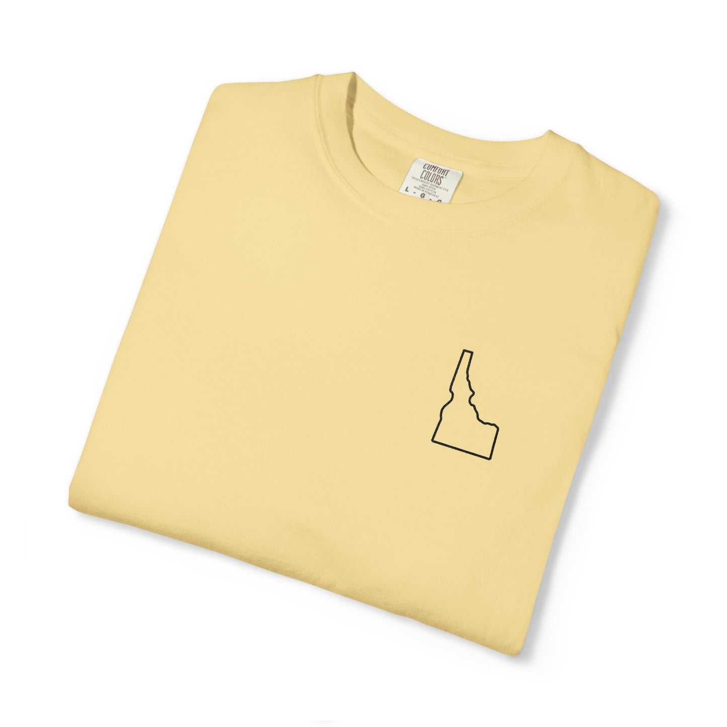 Embroidered Idaho Outline T-Shirt | Comfort Colors
