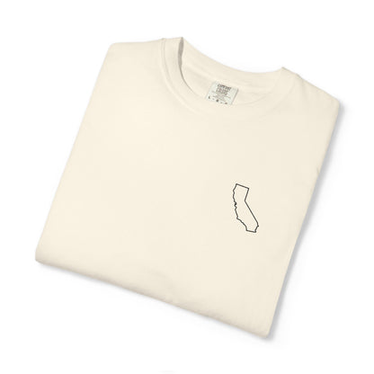 Embroidered California Outline T-Shirt | Comfort Colors