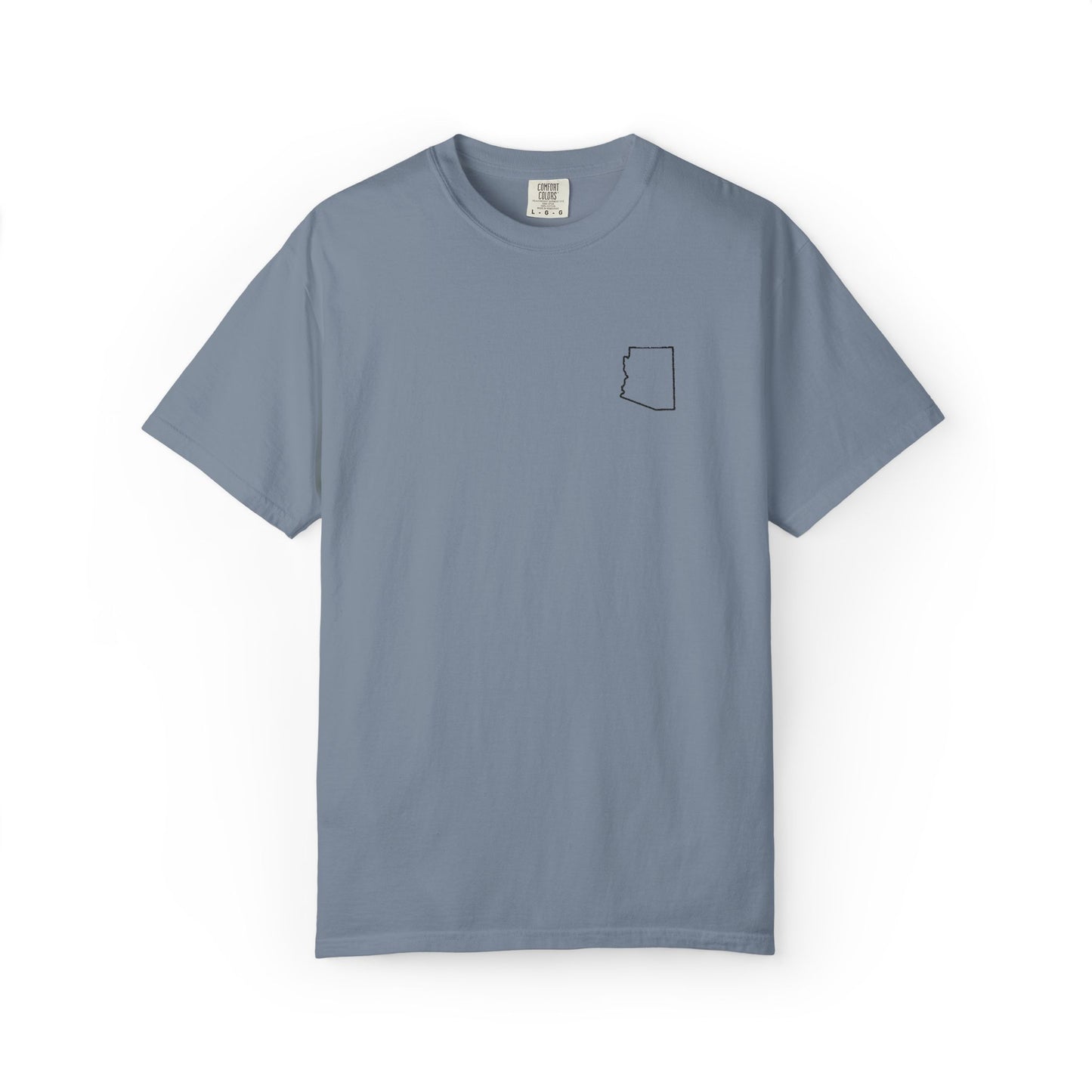 Embroidered Arizona Outline T-Shirt | Comfort Colors