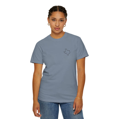 Embroidered Texas Outline T-Shirt | Comfort Colors