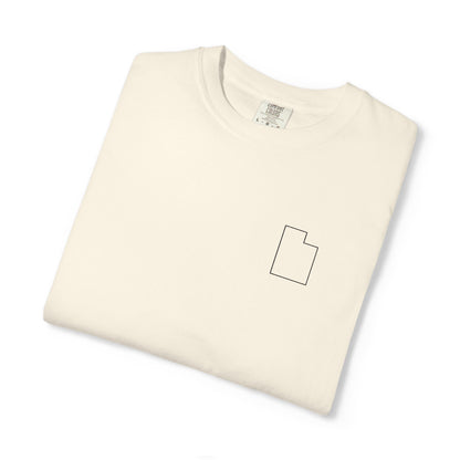 Embroidered Utah Outline T-Shirt | Comfort Colors