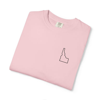 Embroidered Idaho Outline T-Shirt | Comfort Colors