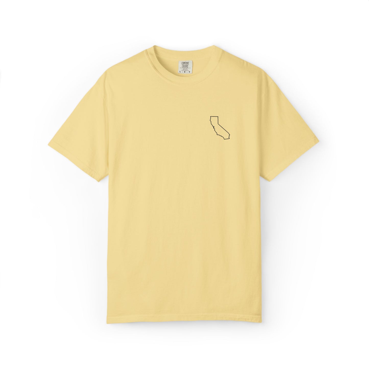 Embroidered California Outline T-Shirt | Comfort Colors