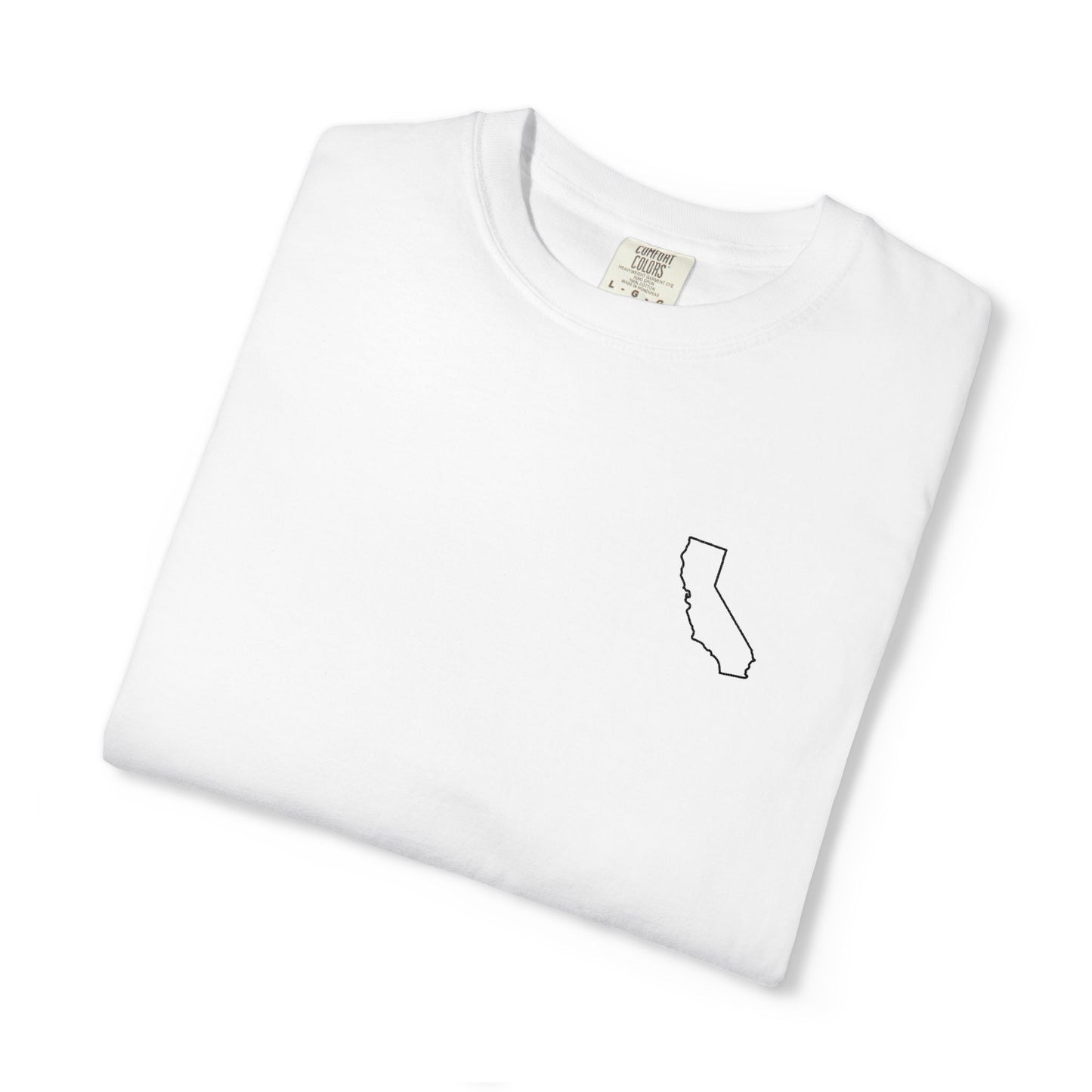 Embroidered California Outline T-Shirt | Comfort Colors