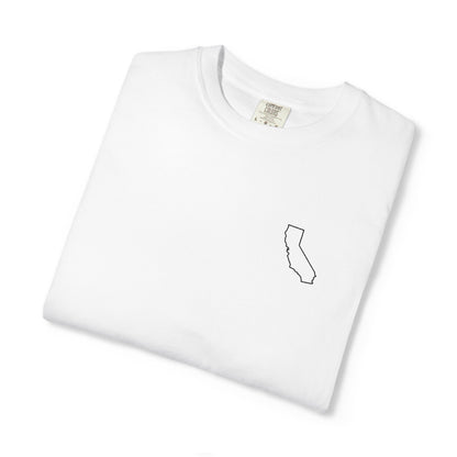 Embroidered California Outline T-Shirt | Comfort Colors