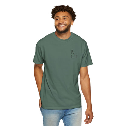 Embroidered Idaho Outline T-Shirt | Comfort Colors