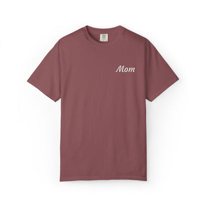 Mom Script Embroidered Comfort Color T-Shirt