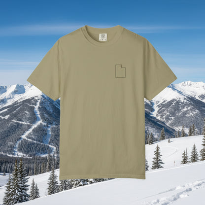 Embroidered Utah Outline T-Shirt | Comfort Colors