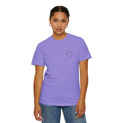Embroidered Texas Outline T-Shirt | Comfort Colors