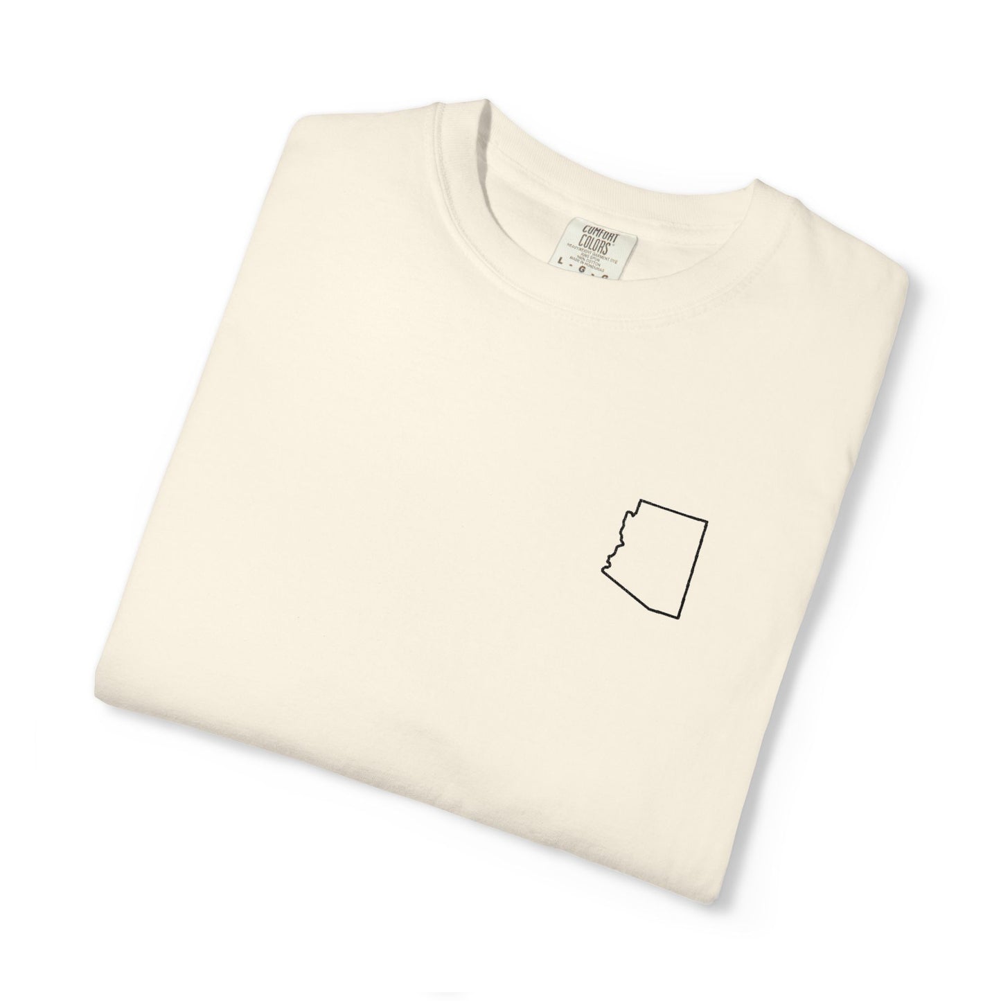 Embroidered Arizona Outline T-Shirt | Comfort Colors