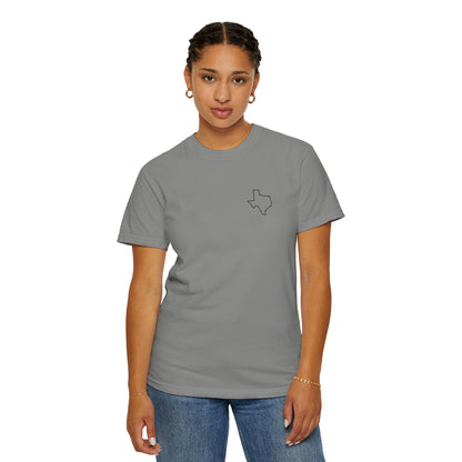 Embroidered Texas Outline T-Shirt | Comfort Colors