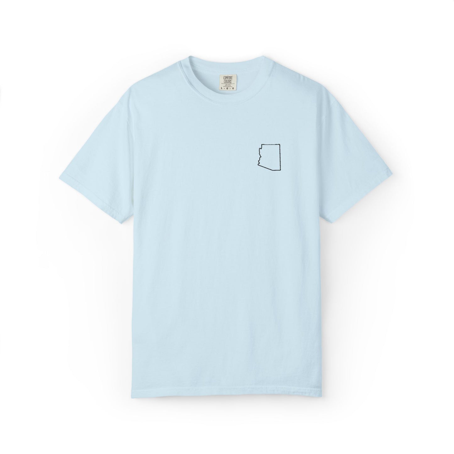 Embroidered Arizona Outline T-Shirt | Comfort Colors