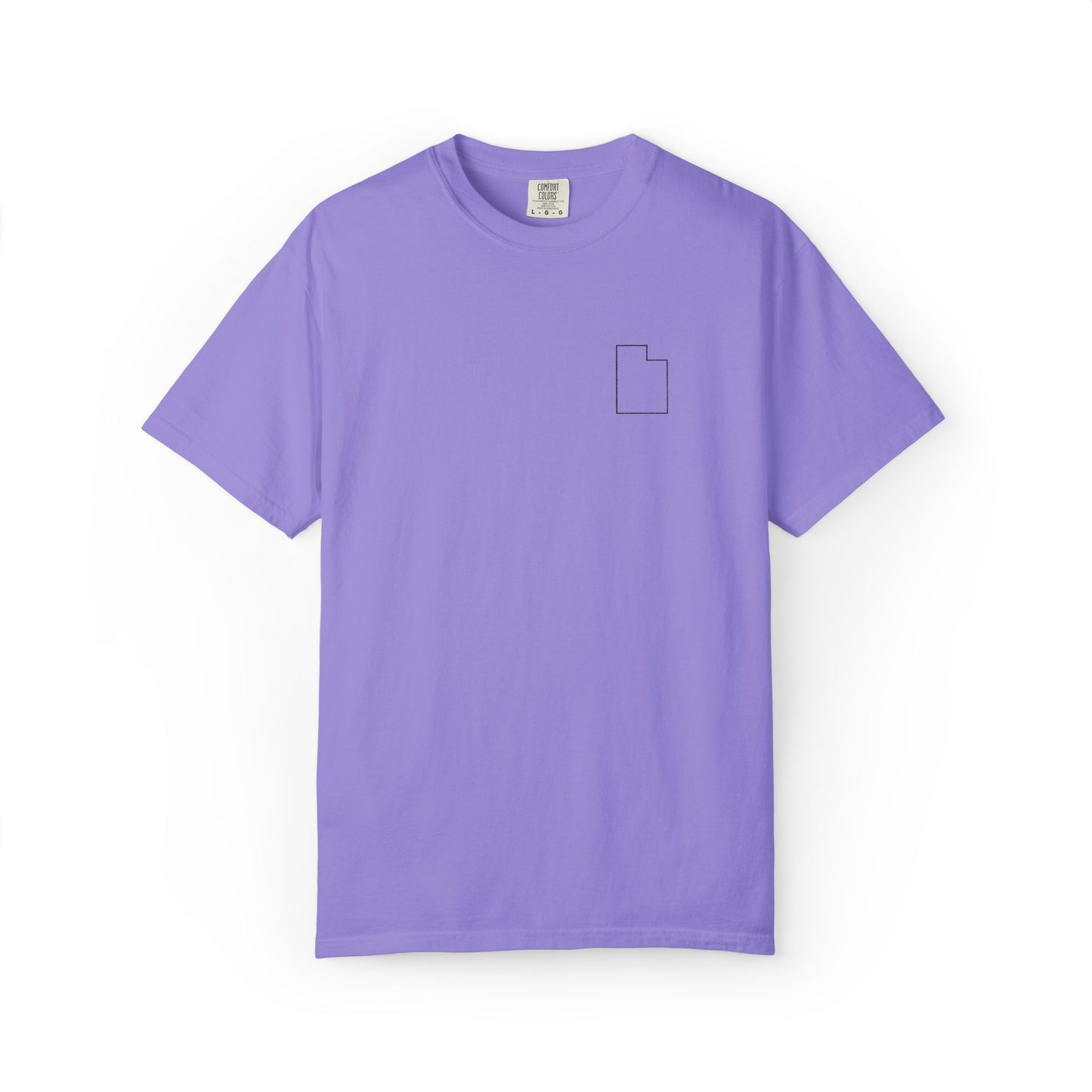 Embroidered Utah Outline T-Shirt | Comfort Colors