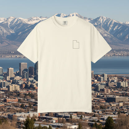 Embroidered Utah Outline T-Shirt | Comfort Colors