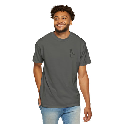 Embroidered Idaho Outline T-Shirt | Comfort Colors