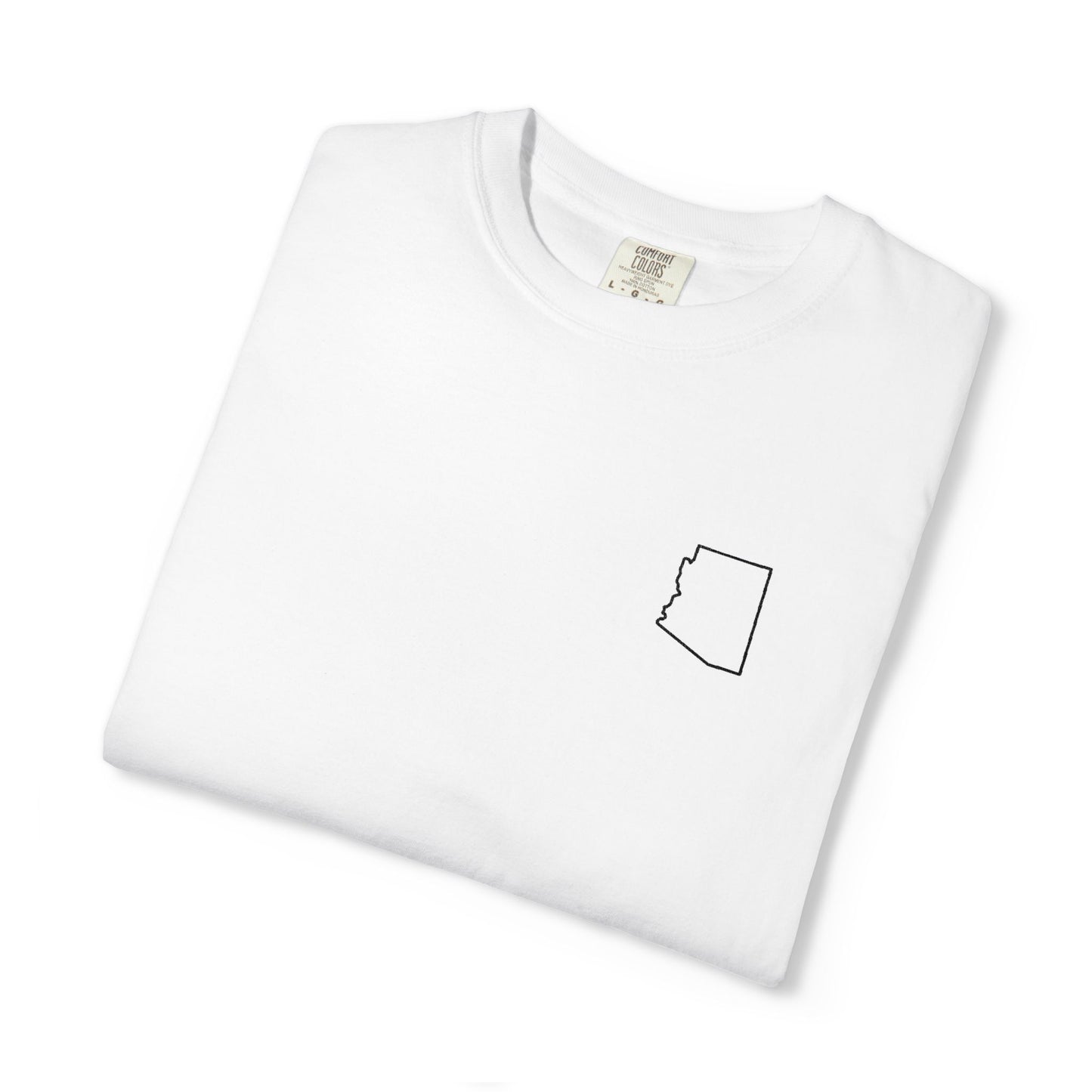 Embroidered Arizona Outline T-Shirt | Comfort Colors