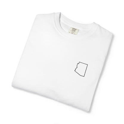 Embroidered Arizona Outline T-Shirt | Comfort Colors