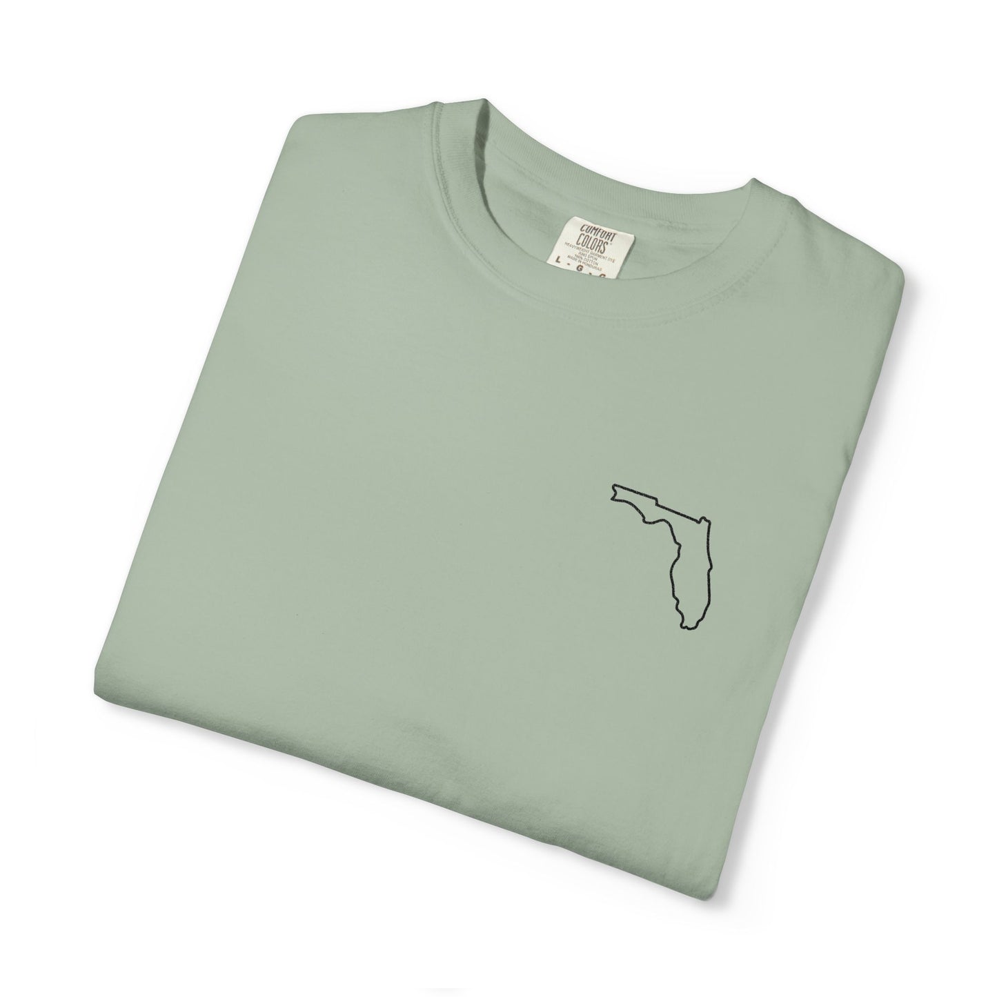 Embroidered Florida Outline T-Shirt | Comfort Colors