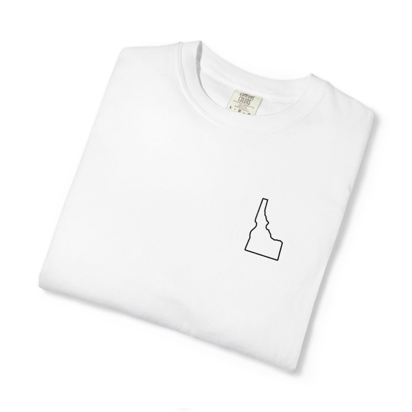 Embroidered Idaho Outline T-Shirt | Comfort Colors