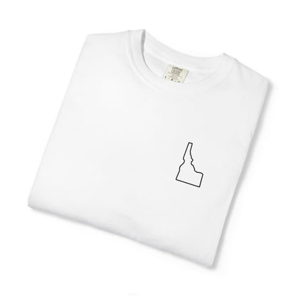 Embroidered Idaho Outline T-Shirt | Comfort Colors