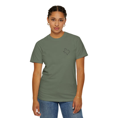 Embroidered Texas Outline T-Shirt | Comfort Colors