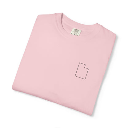 Embroidered Utah Outline T-Shirt | Comfort Colors