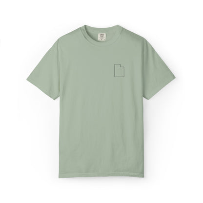 Embroidered Utah Outline T-Shirt | Comfort Colors