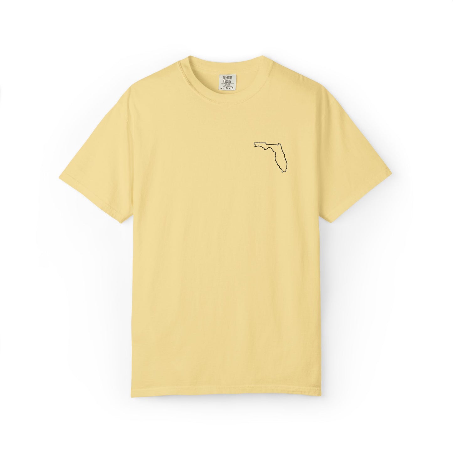 Embroidered Florida Outline T-Shirt | Comfort Colors