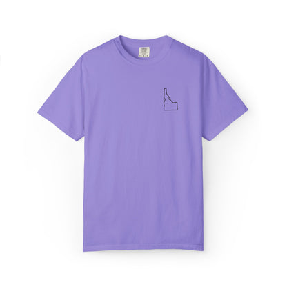 Embroidered Idaho Outline T-Shirt | Comfort Colors