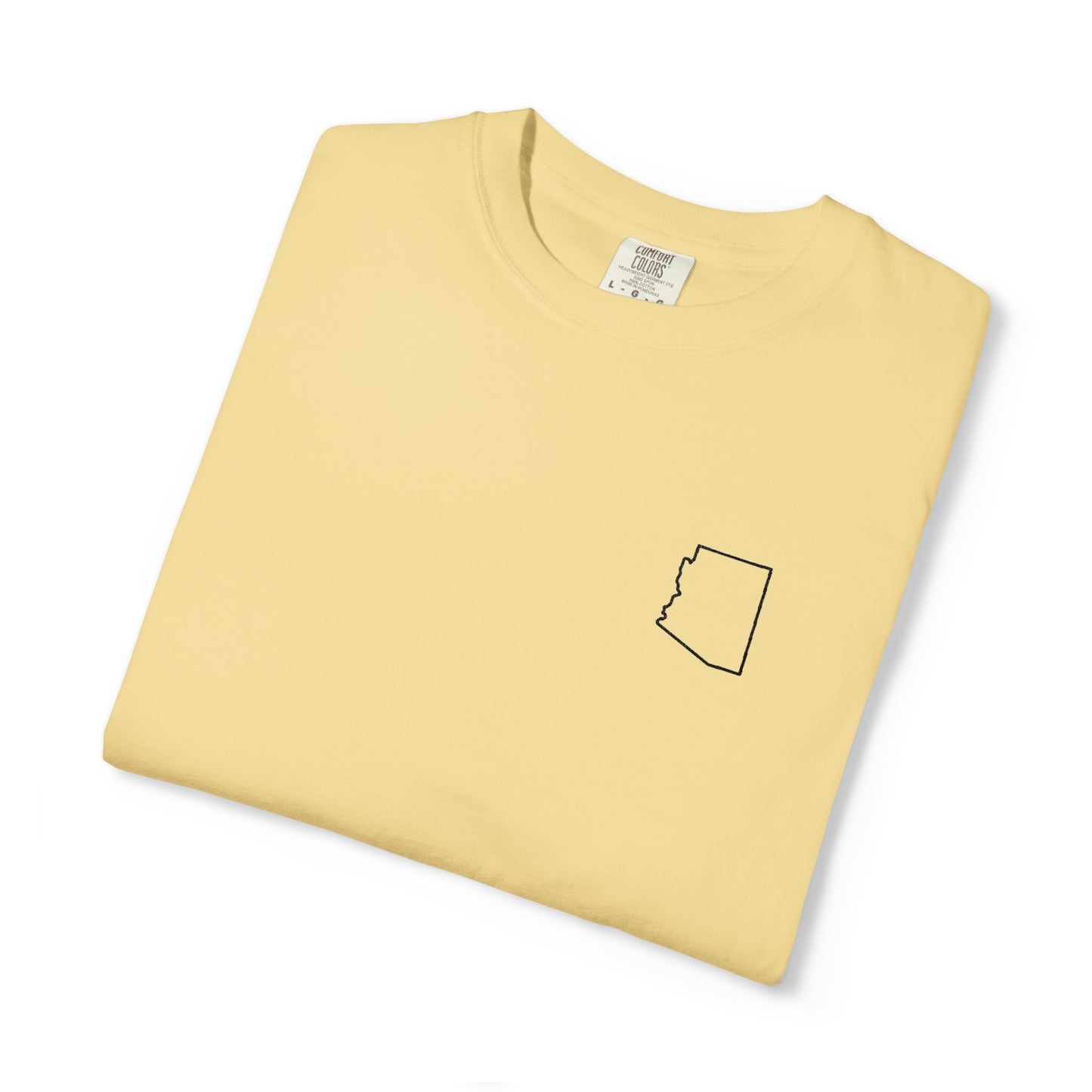 Embroidered Arizona Outline T-Shirt | Comfort Colors