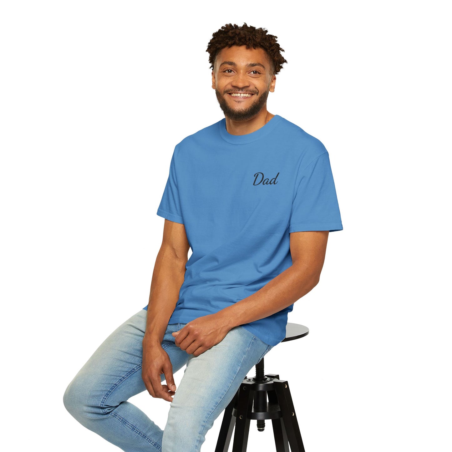 Dad Script Embroidered Comfort Color T-Shirt