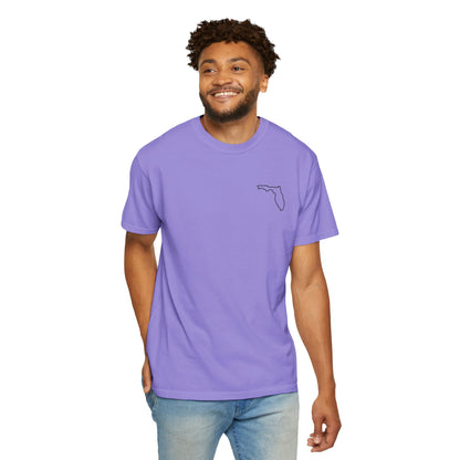 Embroidered Florida Outline T-Shirt | Comfort Colors