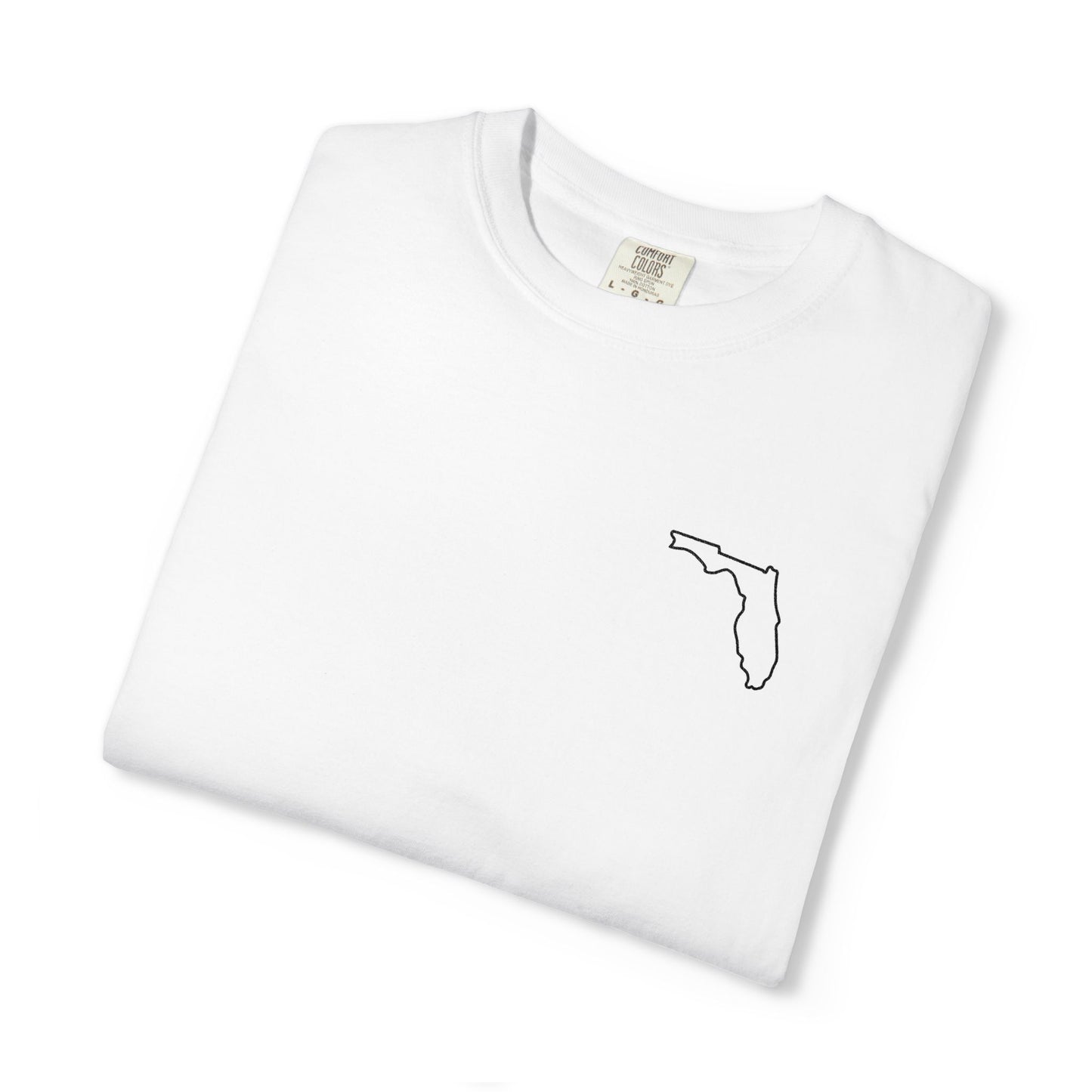 Embroidered Florida Outline T-Shirt | Comfort Colors