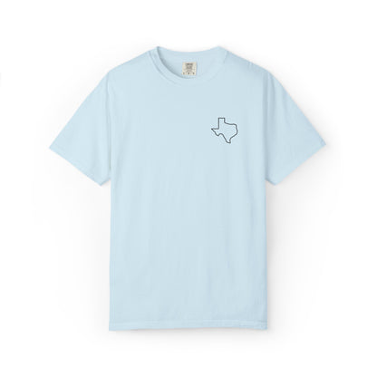 Embroidered Texas Outline T-Shirt | Comfort Colors
