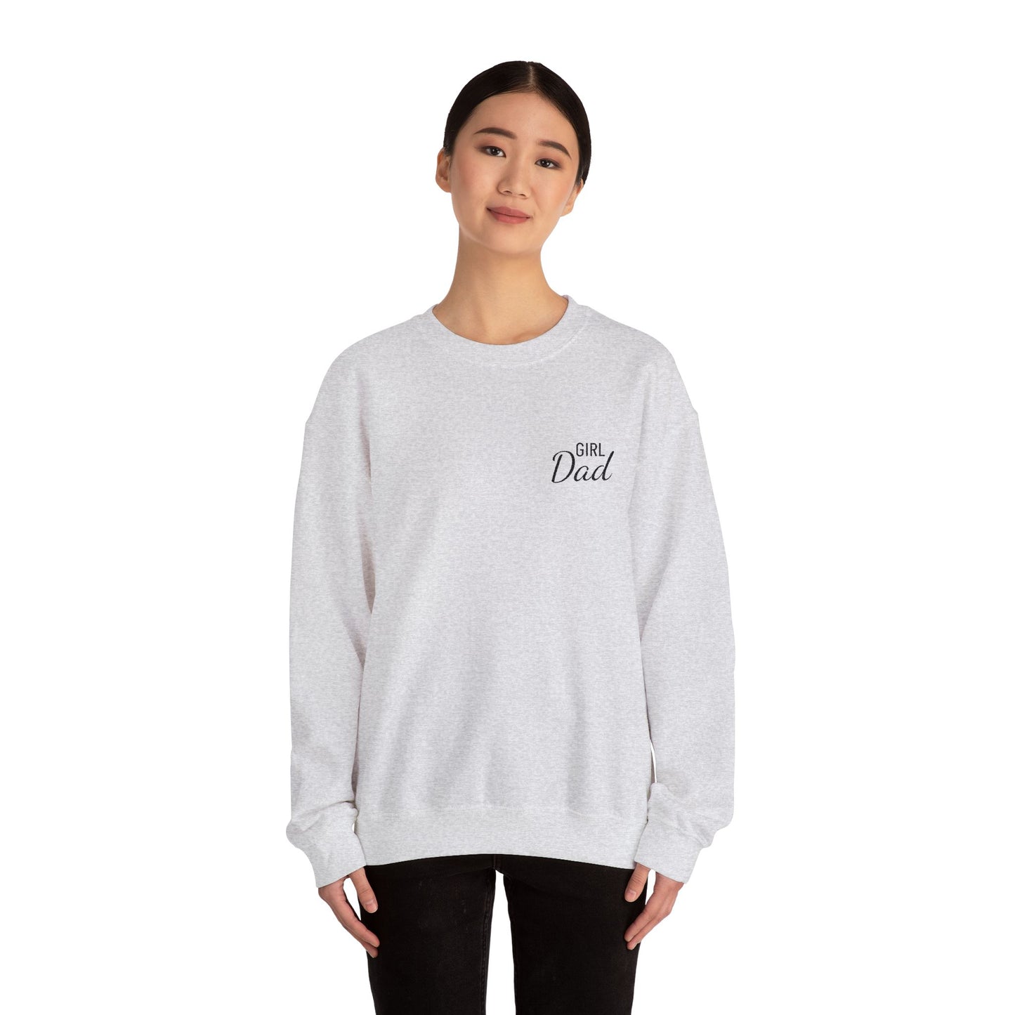 Girl Dad Embroidered Crewneck Sweatshirt
