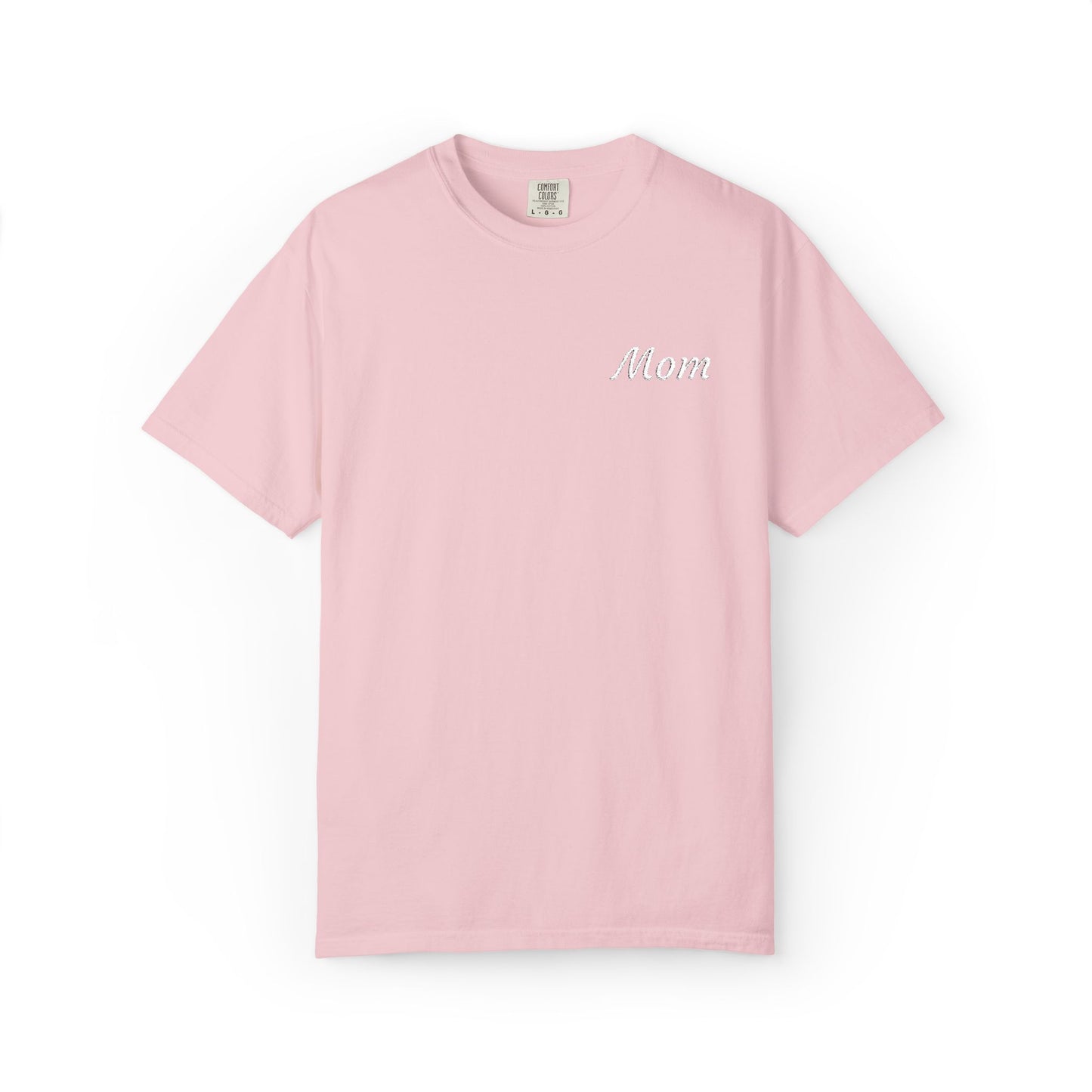 Mom Script Embroidered Comfort Color T-Shirt