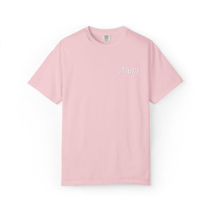 Mom Script Embroidered Comfort Color T-Shirt