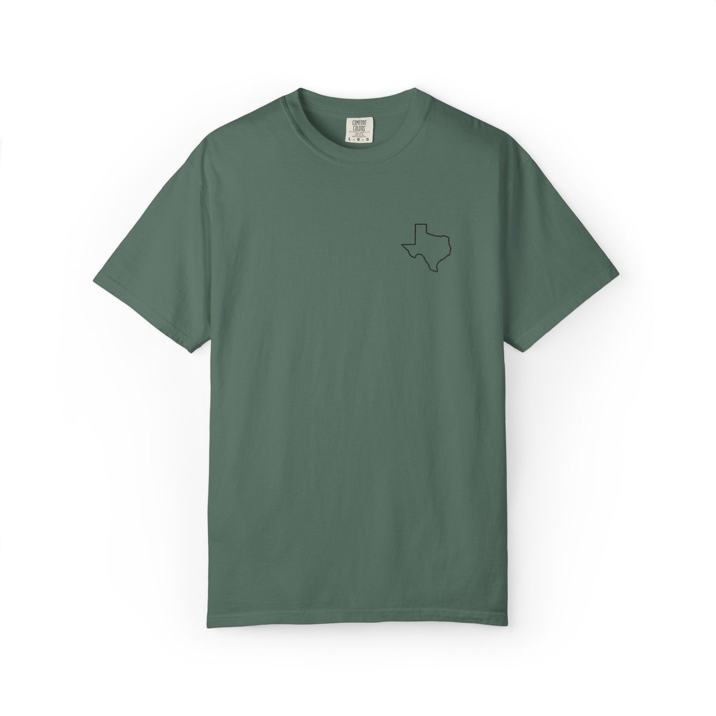 Embroidered Texas Outline T-Shirt | Comfort Colors