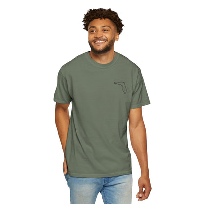 Embroidered Florida Outline T-Shirt | Comfort Colors
