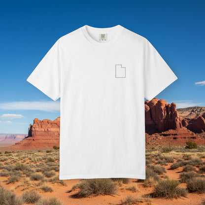 Embroidered Utah Outline T-Shirt | Comfort Colors